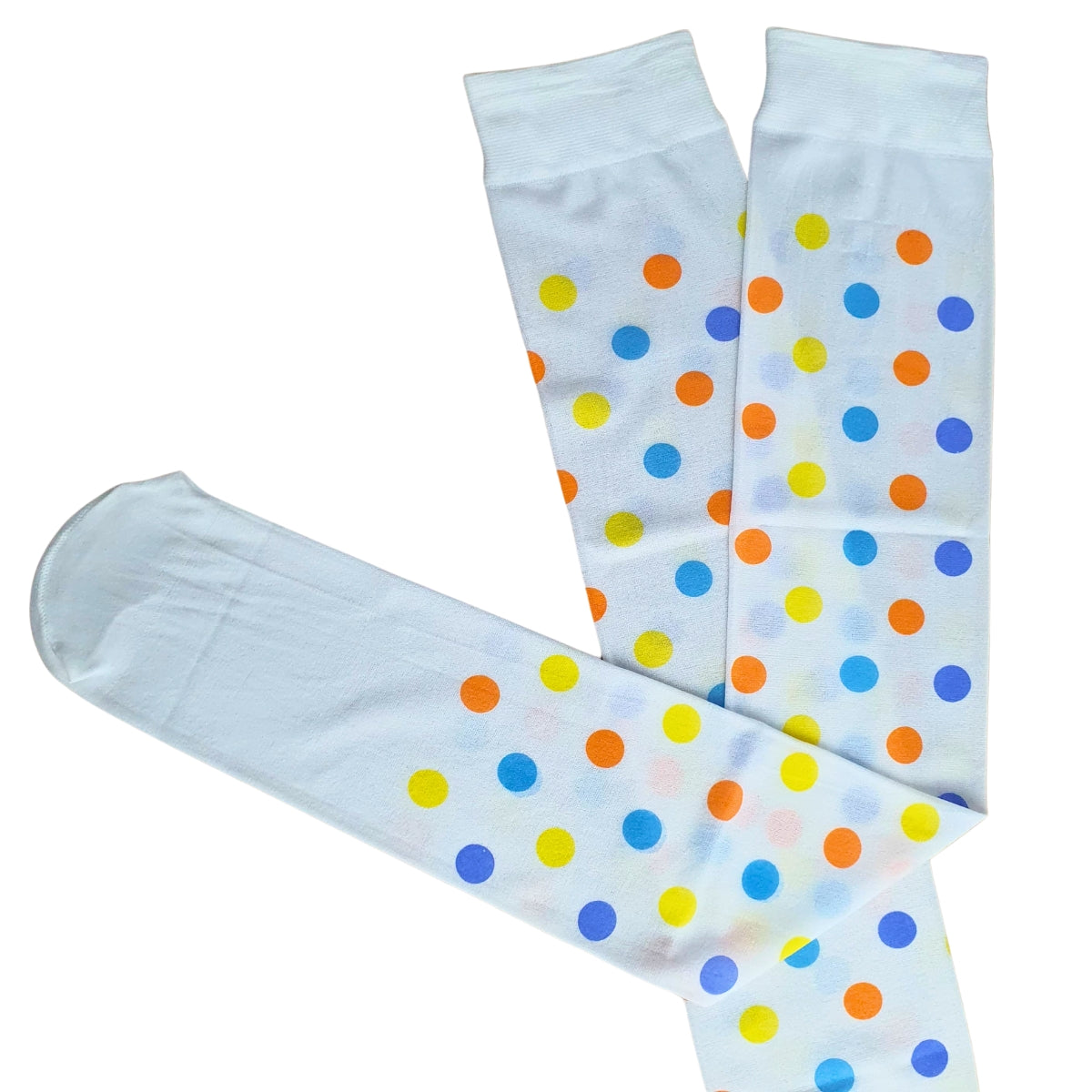 Meia Calça Branca Com Bolinha Para Fantasia Cosplay e Festa 5/8 Meia Calça Branca Com Bolinha Para Fantasia Cosplay e Festa 5/8